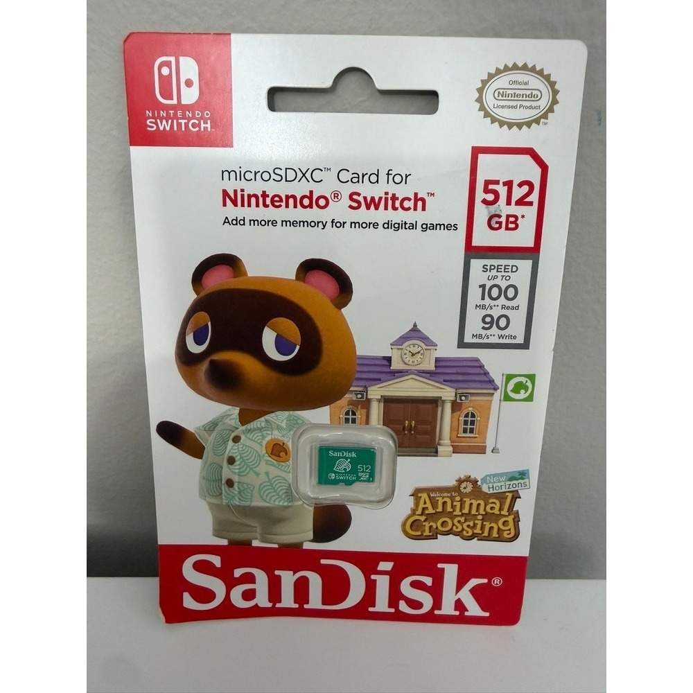 SanDisk 512GB MicroSDXC Nintendo Switch Animal Crossing Teal NWT NEW